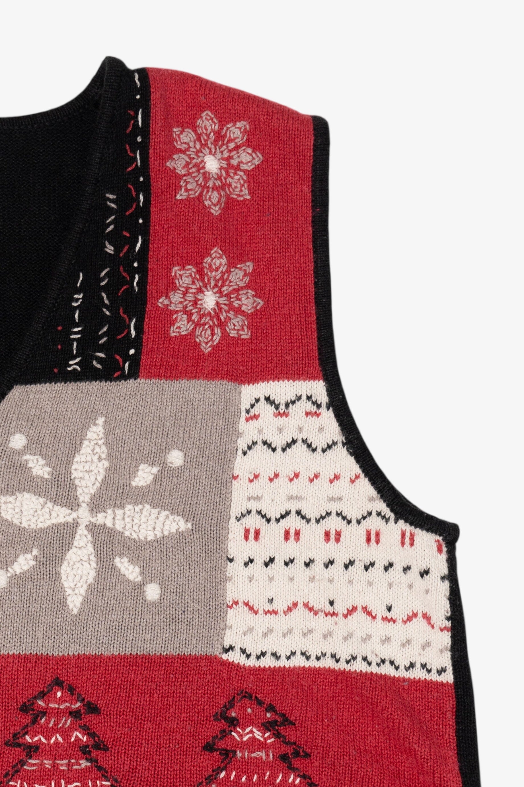 Vintage Black Cricket Lane Collection Ugly Christmas Vest (1990s)