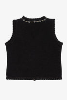 Vintage Black Reference Point Snowflakes Ugly Christmas Vest (1990s)