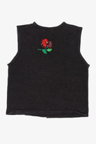Vintage Black Bobbie Brooks Poinsettias Ugly Christmas Vest (1990s)