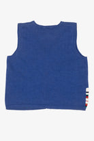 Vintage Blue Snowmen Ugly Christmas Vest (1990s)
