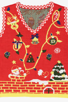 Red Festive Ugly Christmas Vest (2010s)