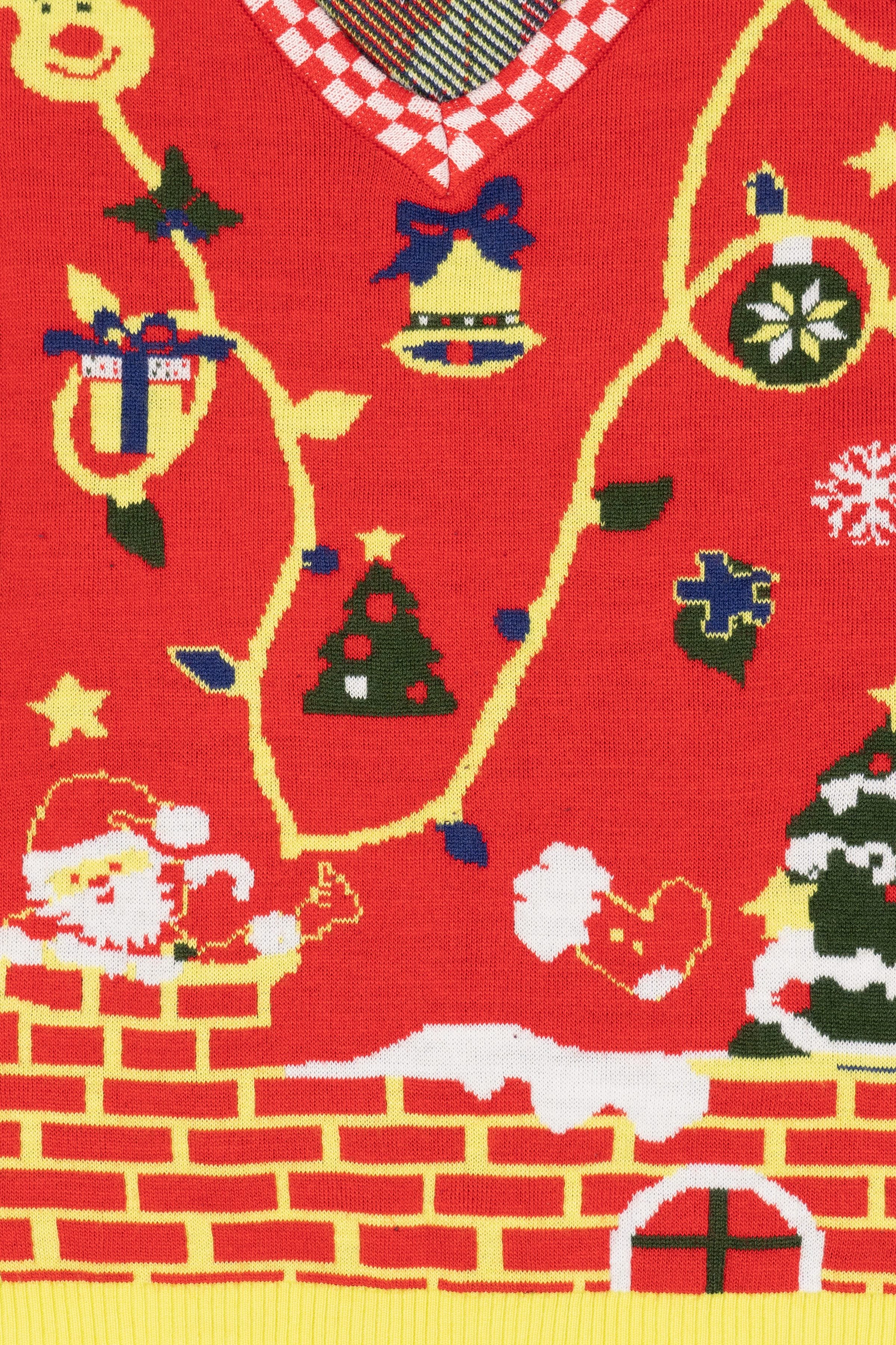 Red Festive Ugly Christmas Vest (2010s)