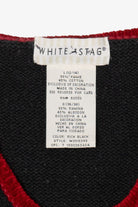Vintage Black White Stag Snowmen Ugly Christmas Vest (1990s)