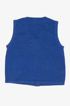 Vintage Blue Merry & Bright Snowflakes Ugly Christmas Vest (2000s)
