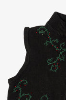 Vintage Black Poinsettias Ugly Christmas Vest (2000s)