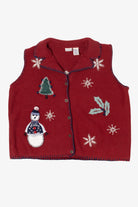 Vintage Red Northcrest Ugly Christmas Vest (1990s)