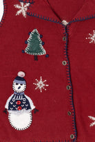 Vintage Red Northcrest Ugly Christmas Vest (1990s)