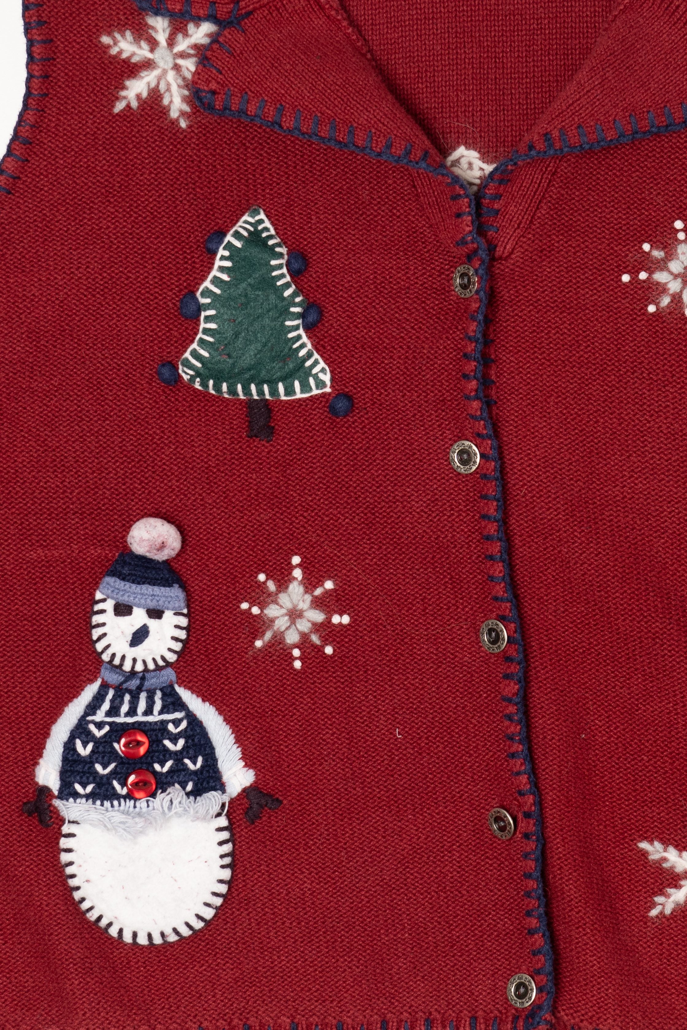 Vintage Red Northcrest Ugly Christmas Vest (1990s)