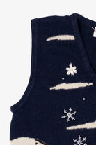 Vintage Navy Blue Bobbie Brooks Dogs Ugly Christmas Vest (1990s)