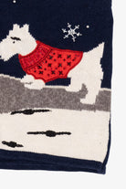 Vintage Navy Blue Bobbie Brooks Dogs Ugly Christmas Vest (1990s)