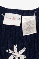 Vintage Navy Blue Bobbie Brooks Dogs Ugly Christmas Vest (1990s)