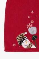 Vintage Red Crystal Kobe Snowmen Ugly Christmas Vest (1990s)