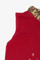 Vintage Red Crystal Kobe Snowmen Ugly Christmas Vest (1990s)
