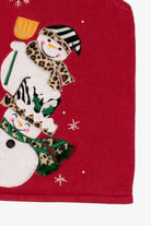 Vintage Red Crystal Kobe Snowmen Ugly Christmas Vest (1990s)