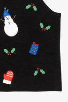 Vintage Black Croft & Barrow Snowmen Ugly Christmas Vest (1990s)