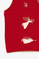 Vintage Red Southern Lady Angels Ugly Christmas Vest (1990s)