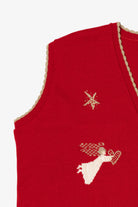 Vintage Red Southern Lady Angels Ugly Christmas Vest (1990s)