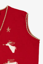 Vintage Red Southern Lady Angels Ugly Christmas Vest (1990s)