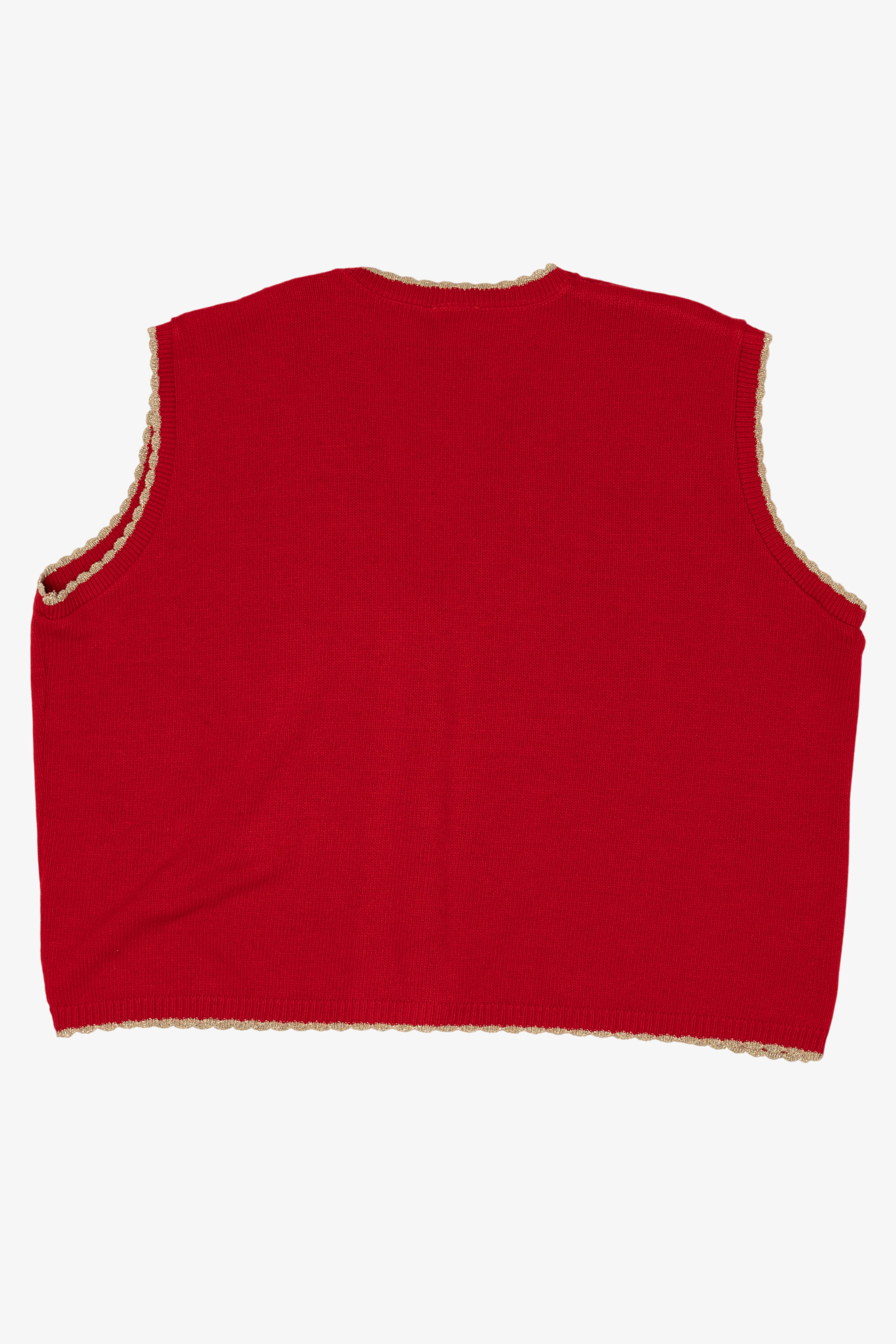 Vintage Red Southern Lady Angels Ugly Christmas Vest (1990s)