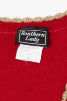 Vintage Red Southern Lady Angels Ugly Christmas Vest (1990s)