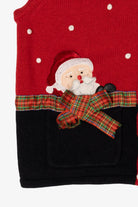 Vintage Red Mercer Street Studio Santa Ugly Christmas Vest (1990s)