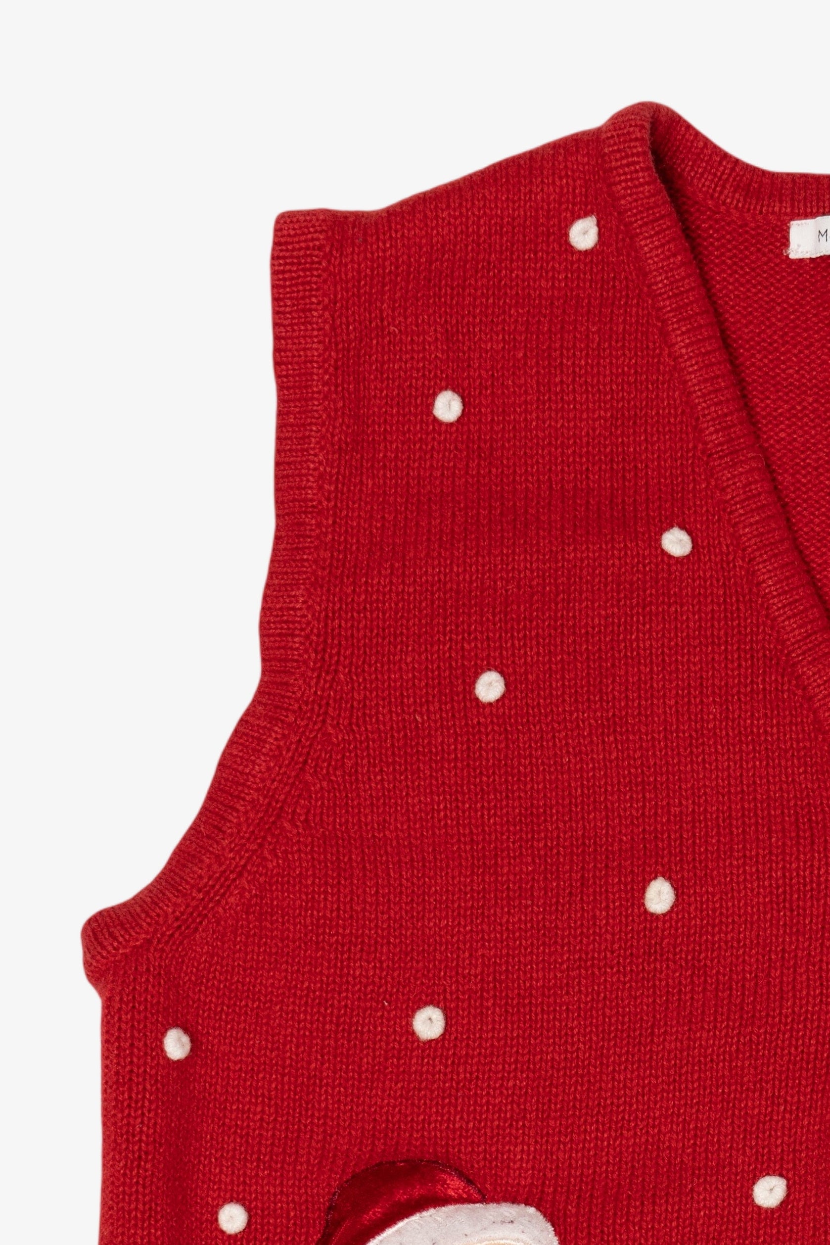 Vintage Red Mercer Street Studio Santa Ugly Christmas Vest (1990s)