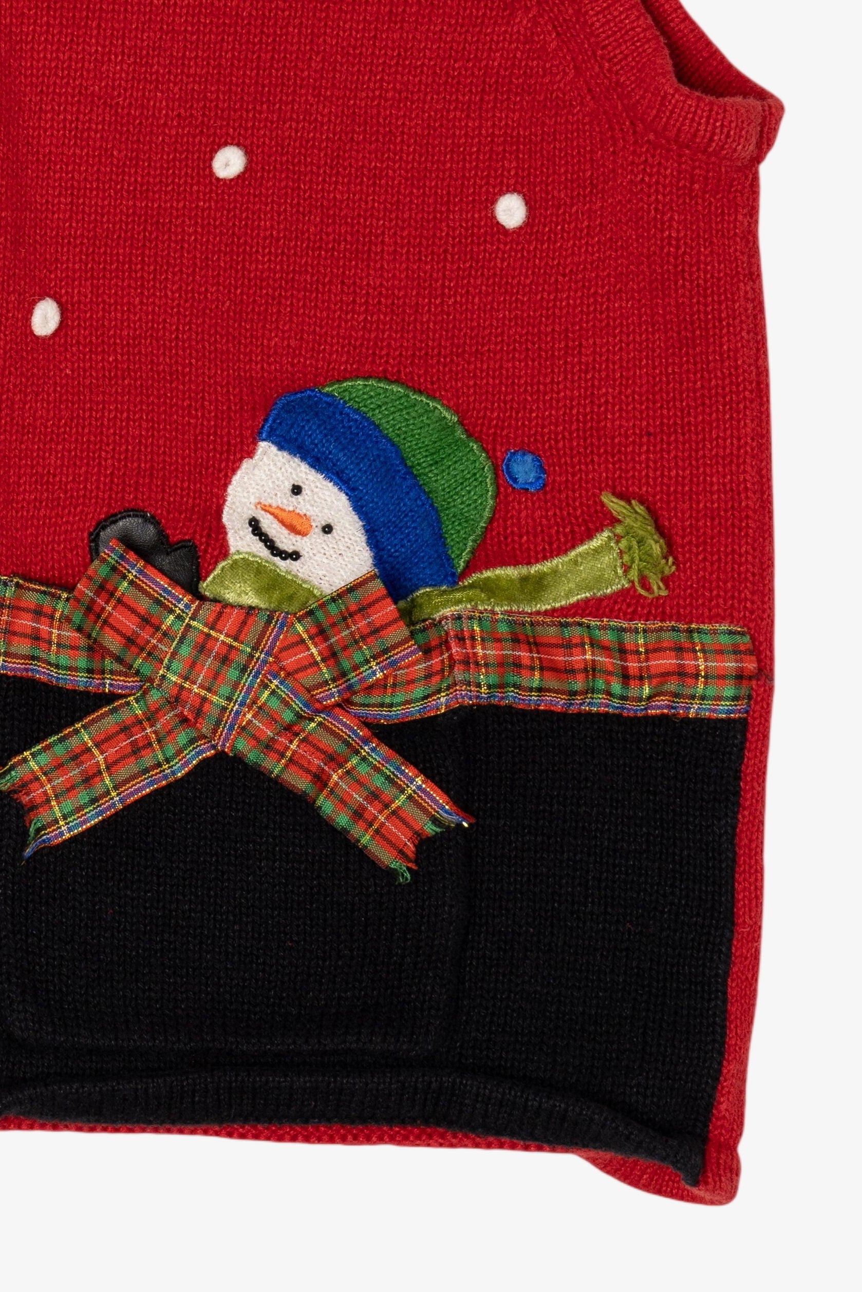 Vintage Red Mercer Street Studio Santa Ugly Christmas Vest (1990s)