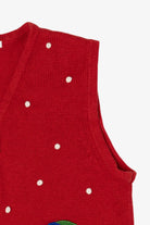 Vintage Red Mercer Street Studio Santa Ugly Christmas Vest (1990s)