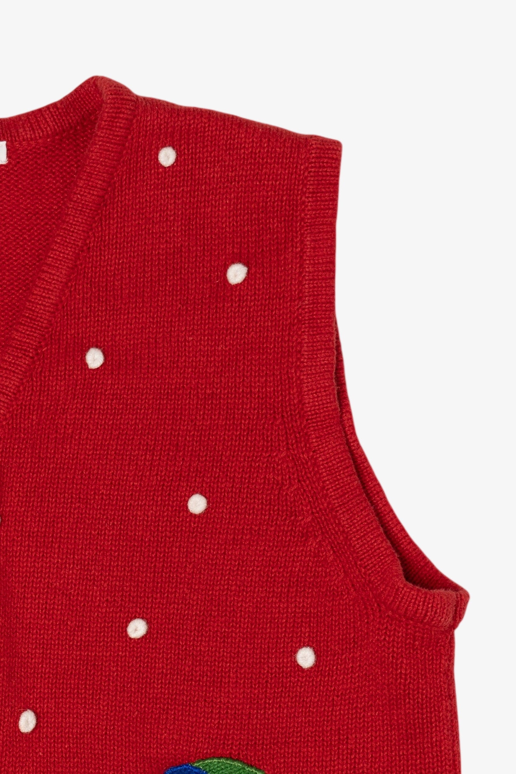 Vintage Red Mercer Street Studio Santa Ugly Christmas Vest (1990s)