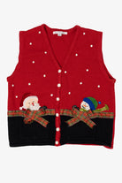 Vintage Red Mercer Street Studio Santa Ugly Christmas Vest (1990s)