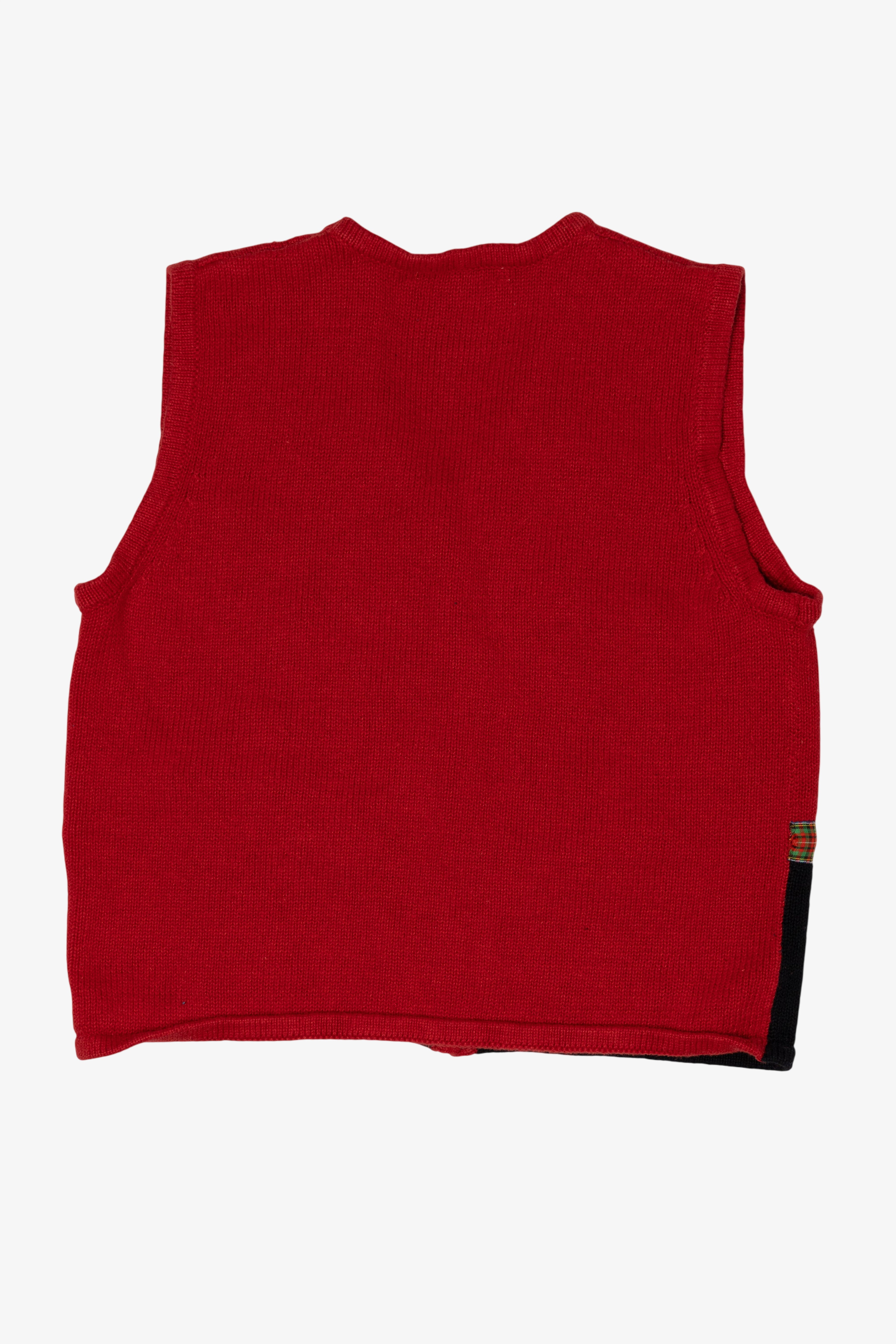 Vintage Red Mercer Street Studio Santa Ugly Christmas Vest (1990s)