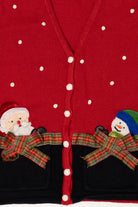 Vintage Red Mercer Street Studio Santa Ugly Christmas Vest (1990s)