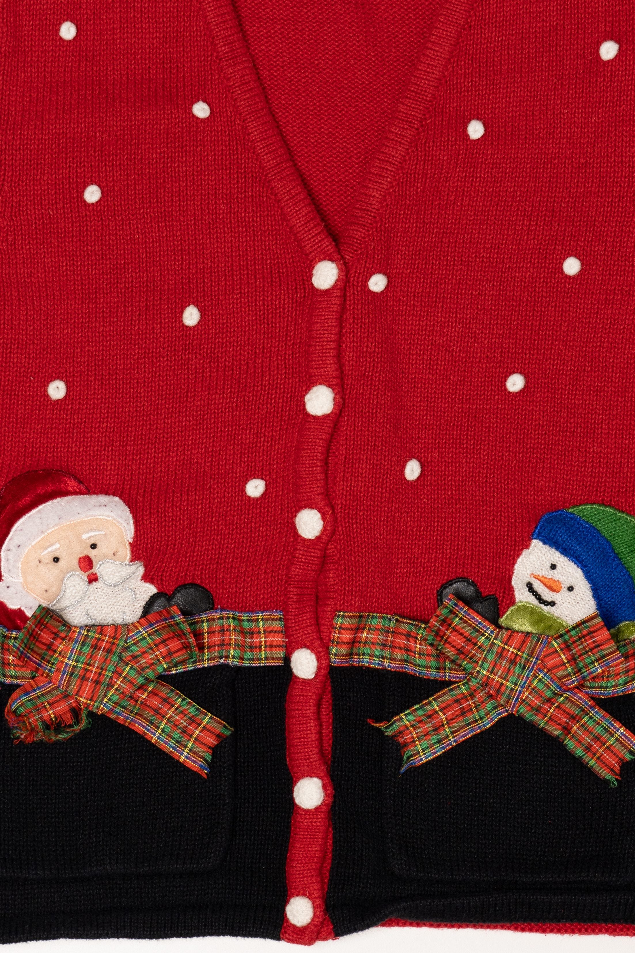 Vintage Red Mercer Street Studio Santa Ugly Christmas Vest (1990s)
