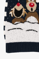 Navy Blue No Boundaries Santa Ugly Christmas Vest (2010s)