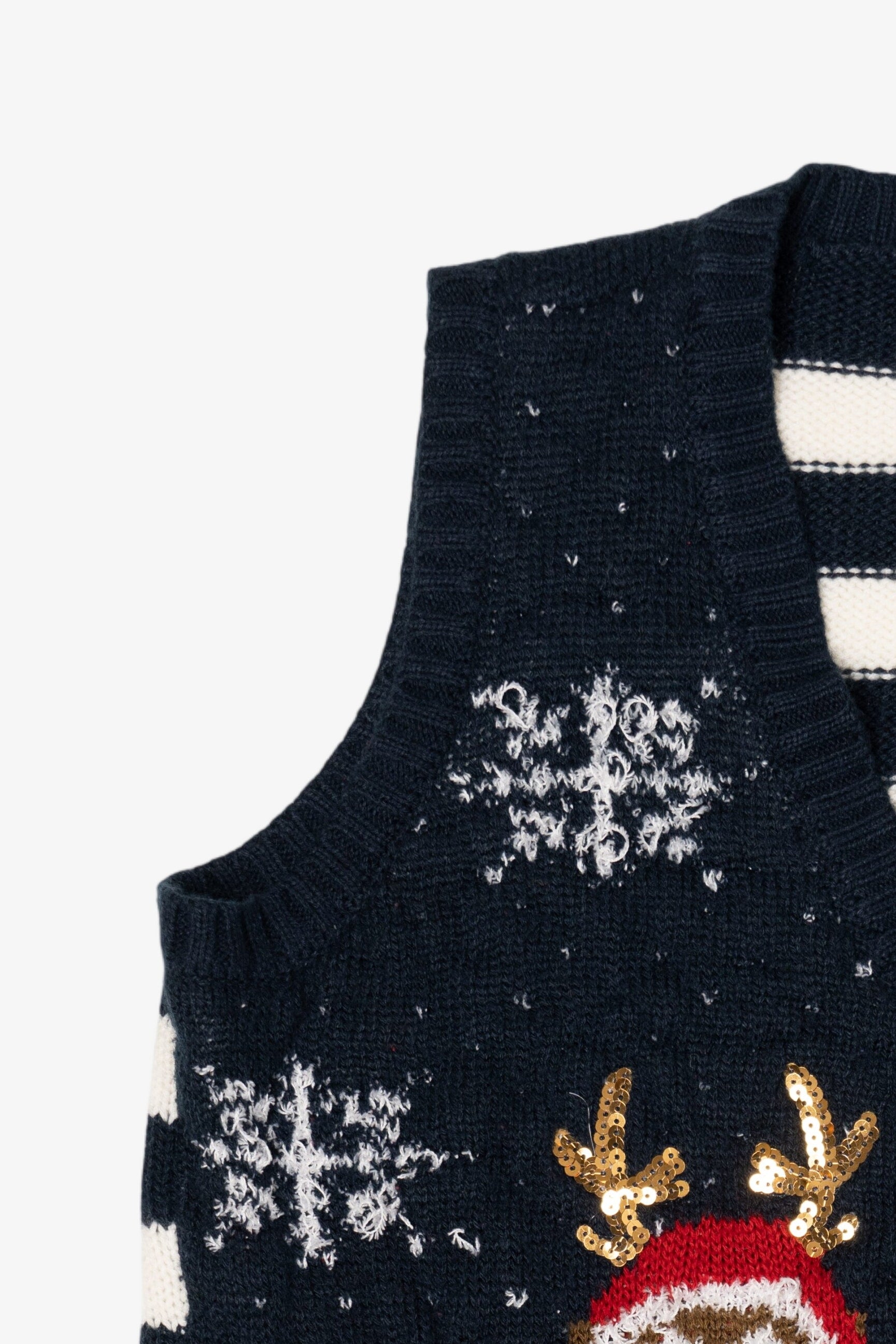 Navy Blue No Boundaries Santa Ugly Christmas Vest (2010s)