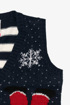 Navy Blue No Boundaries Santa Ugly Christmas Vest (2010s)