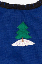 Vintage Blue Bobbie Brooks Santa Train Ugly Christmas Vest (2000s)