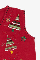 Vintage Red Studio Joy Trees Ugly Christmas Vest (1990s)