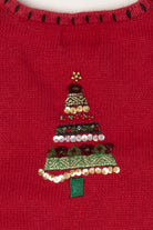 Vintage Red Studio Joy Trees Ugly Christmas Vest (1990s)