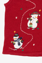Vintage Red Bobbie Brooks Snowmen Ugly Christmas Vest (1990s)