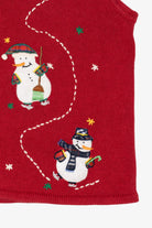 Vintage Red Bobbie Brooks Snowmen Ugly Christmas Vest (1990s)