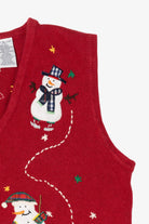 Vintage Red Bobbie Brooks Snowmen Ugly Christmas Vest (1990s)