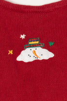 Vintage Red Bobbie Brooks Snowmen Ugly Christmas Vest (1990s)