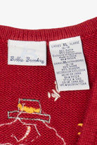 Vintage Red Bobbie Brooks Snowmen Ugly Christmas Vest (1990s)