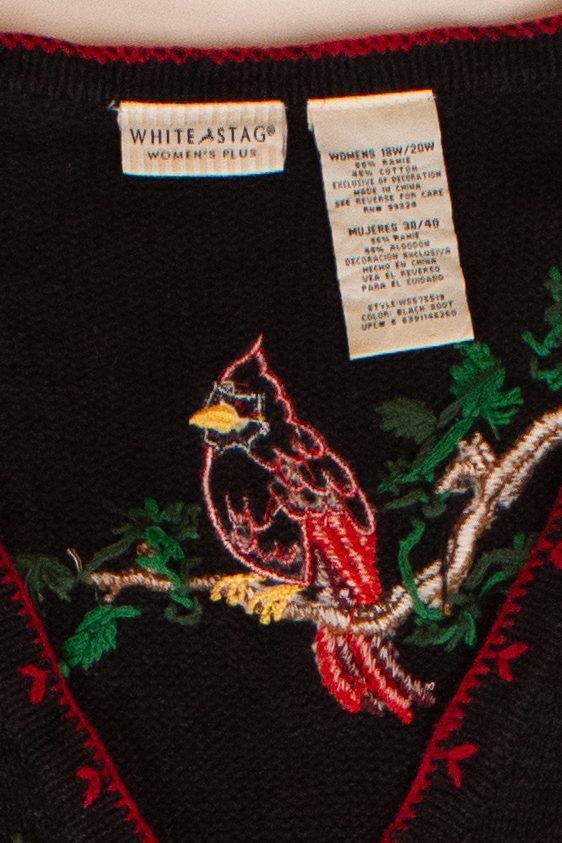 Vintage Black Cardinals Ugly Christmas Vest (1990s)