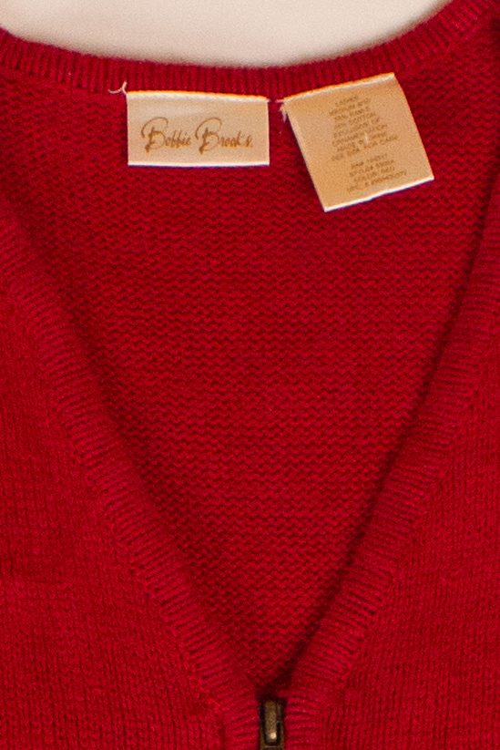 Red Snowmen Skis Ugly Christmas Vest (1990s)