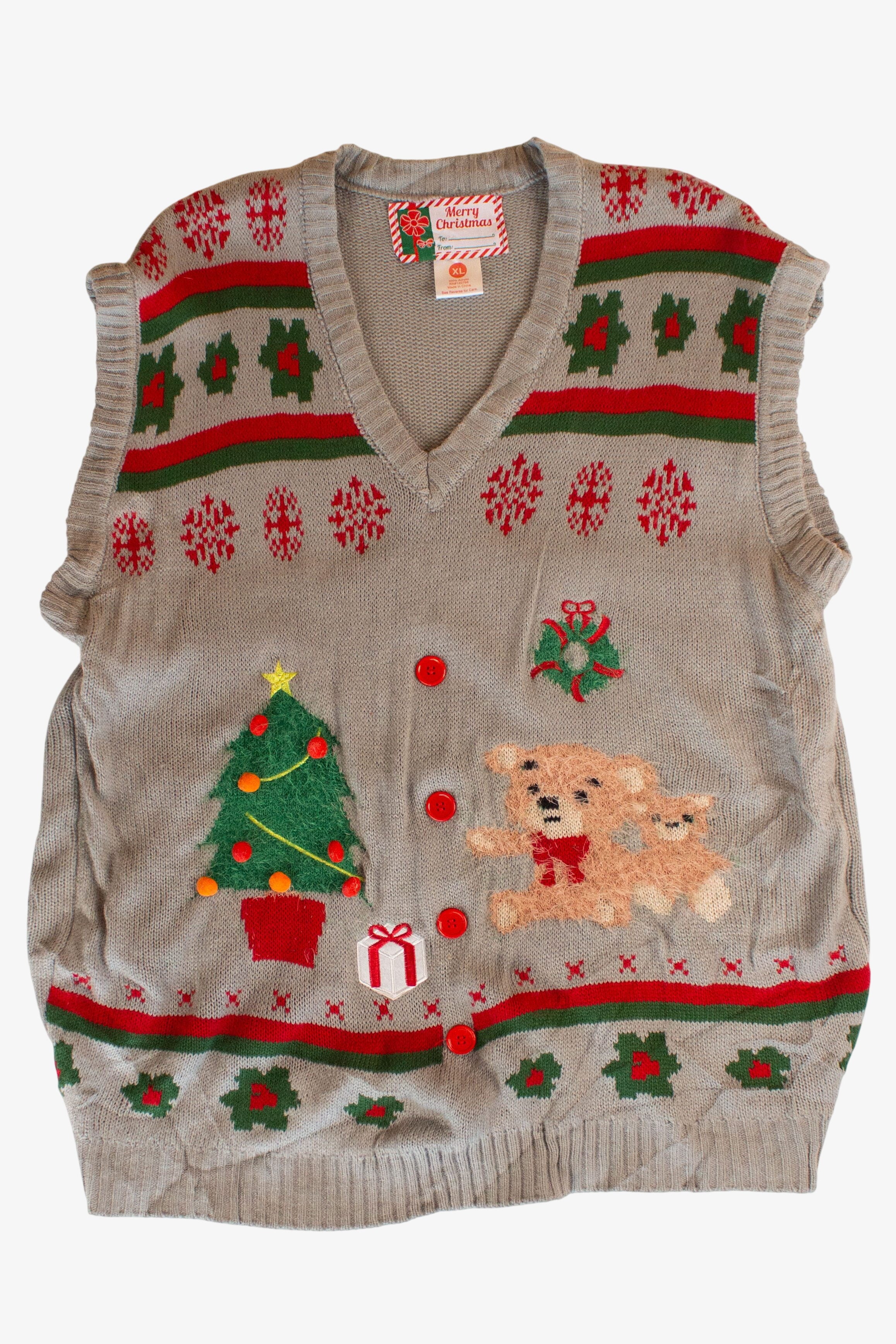 Gray Bears Ugly Christmas Vest (2020s)