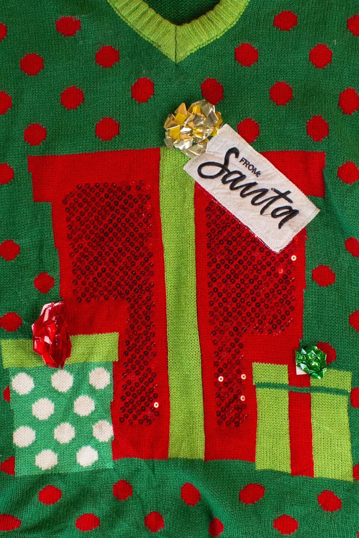 Green Bows Ugly Christmas Vest (2020s)