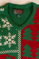 Green Pattern Ugly Christmas Vest (2010s)