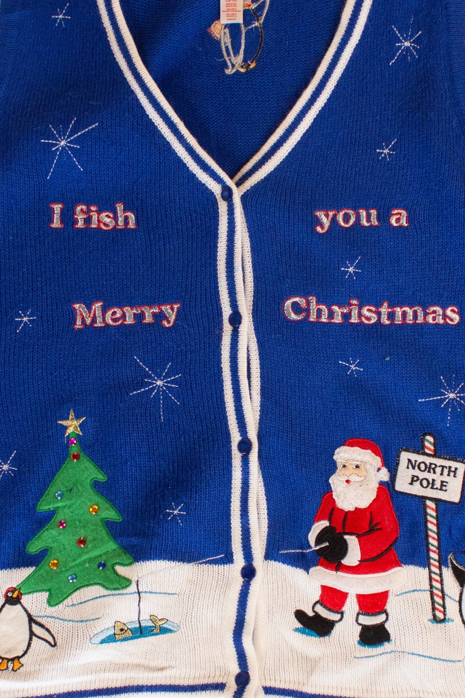 "I fish you a Merry Christmas" Ugly Christmas Vest (2020s)